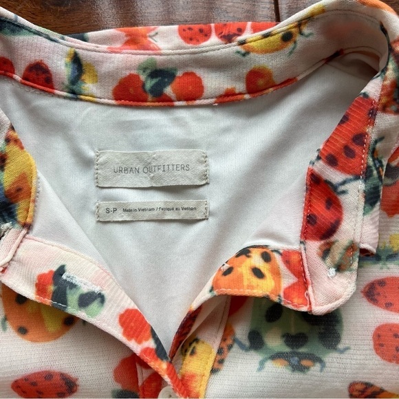 Urban Outfitters Riko‎ Mesh Orange Butterfly Dress - Picture 6 of 13